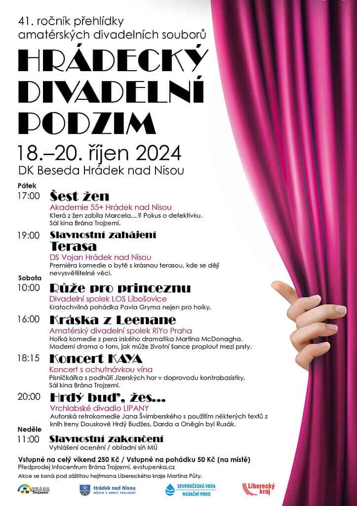 Plakát Hrádeckého divadelního podzimu 2024