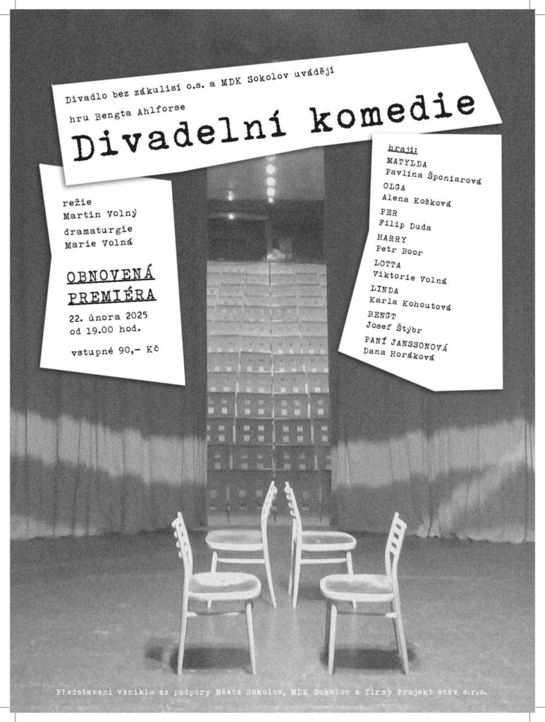 Divadlo bez zákulisí Sokolov, Bengt Alphors: Divadelní komedie, plakát, 2025