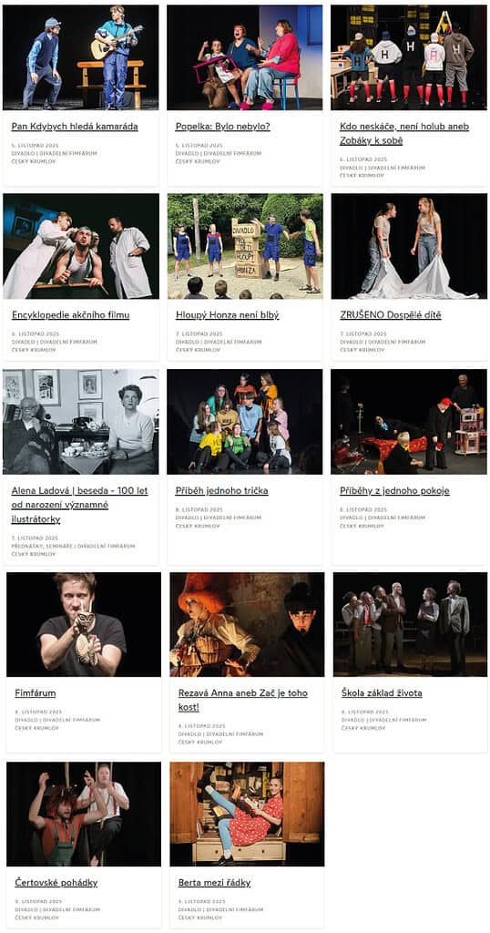 Kompletní program Divadelního Fimfára 2025