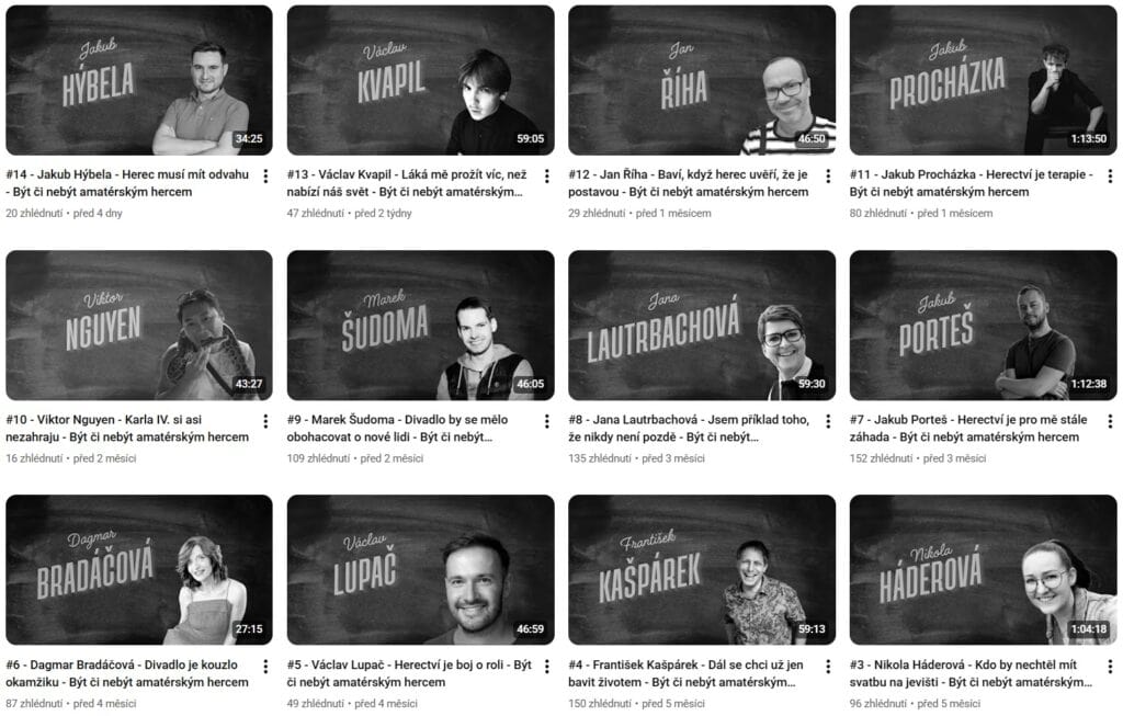 Další díly podcastu Být či nebýt amatérským hercem