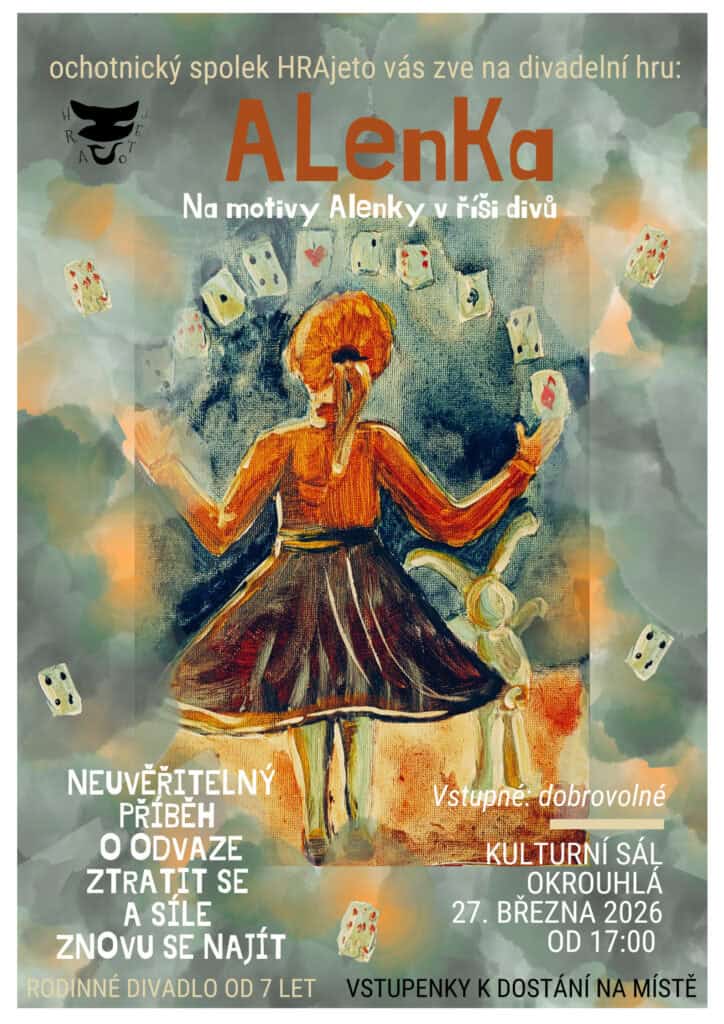 Plakát k inscenaci ALenKa v podání souboru HRAjeto Nový Bor | zdroj: soubor
